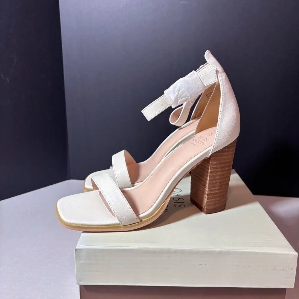Oasis Society Nyla Heels in White Size 9 NEW in box